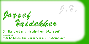 jozsef haidekker business card
